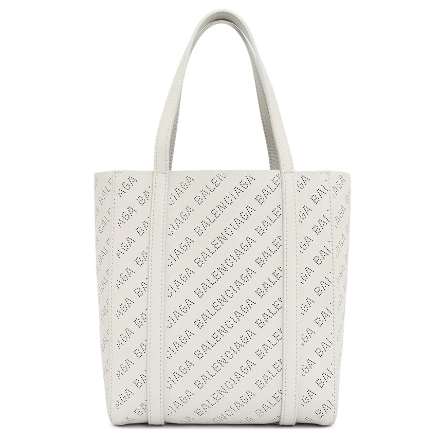 Balenciaga Everyday 2x Small Logo Perforated Tote 'White'