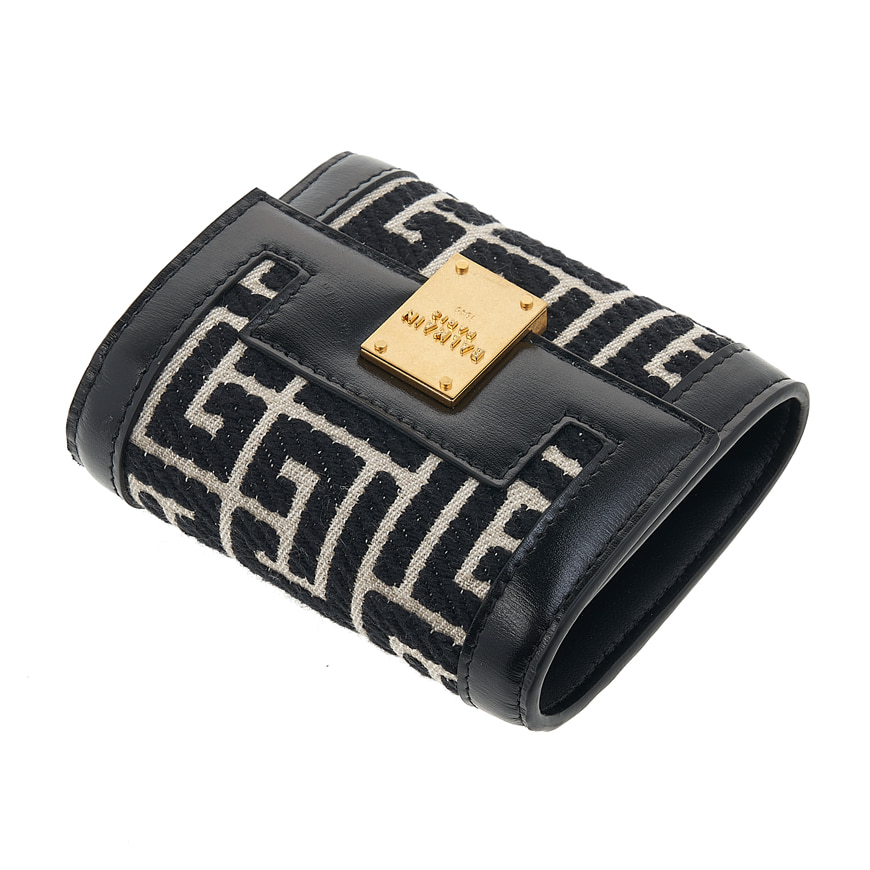 logo-jacquard zipped wallet