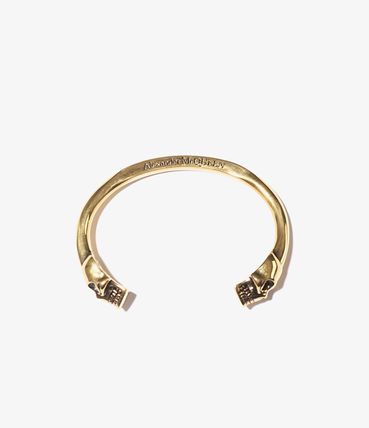 Twin skull bracelet -  Gold