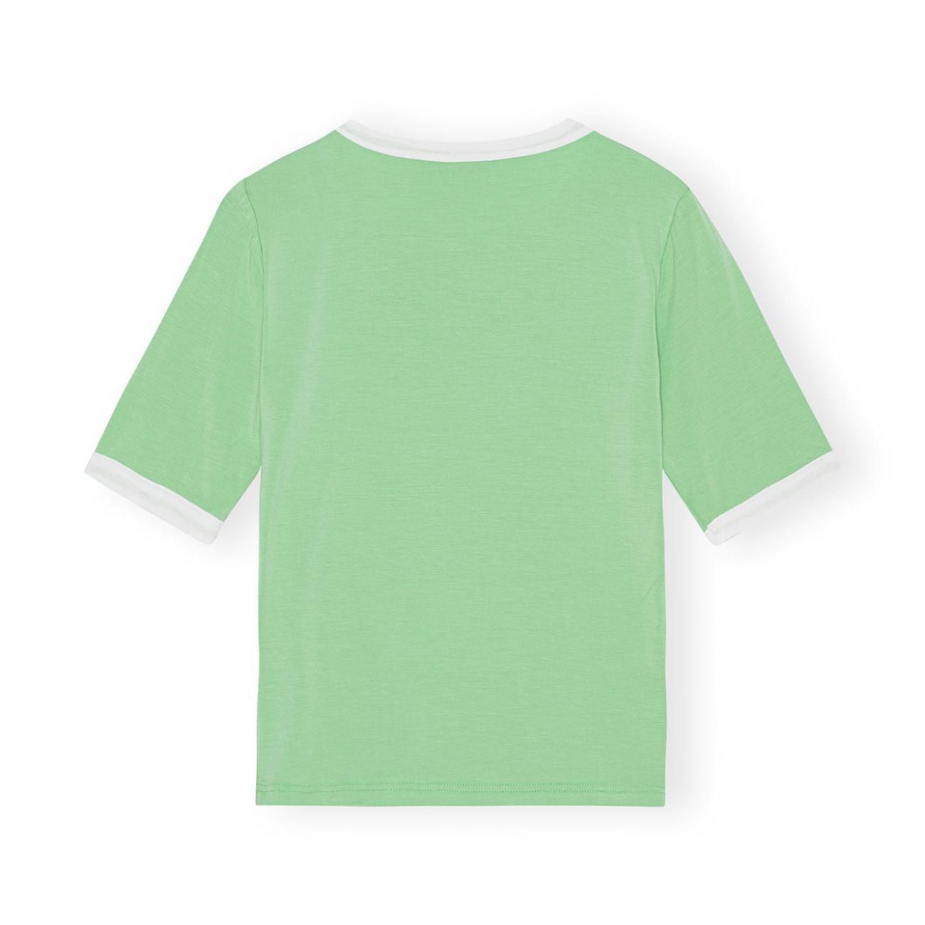 LIGHT STRETCH JERSEY GANNI FITTED T-SHIRT 