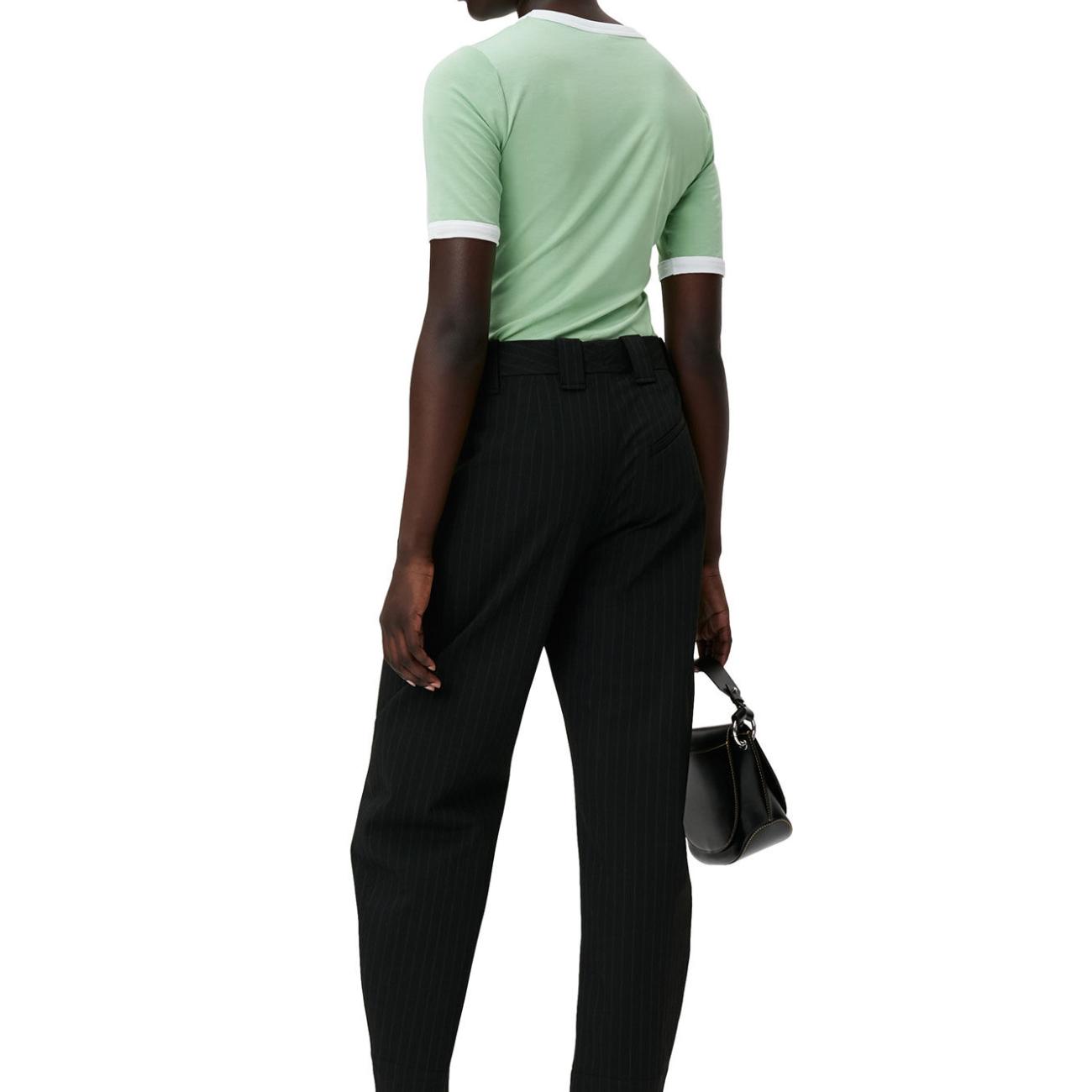 LIGHT STRETCH JERSEY GANNI FITTED T-SHIRT 