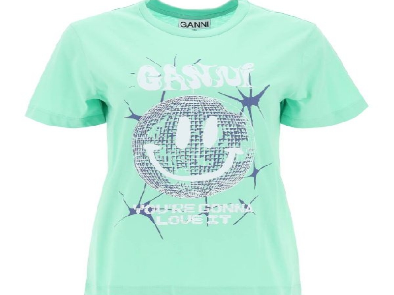 SMILEY RELAXED T-SHIR - Green