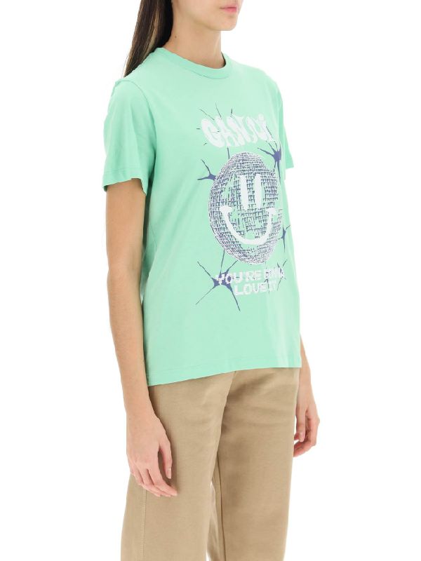 SMILEY RELAXED T-SHIR - Green