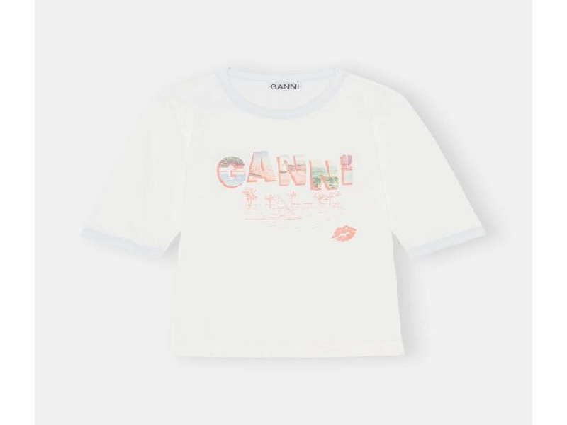 LOGO T-SHIRT GANNI - White
