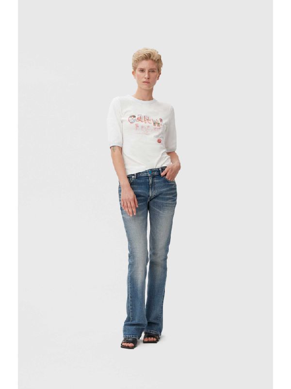 LOGO T-SHIRT GANNI - White