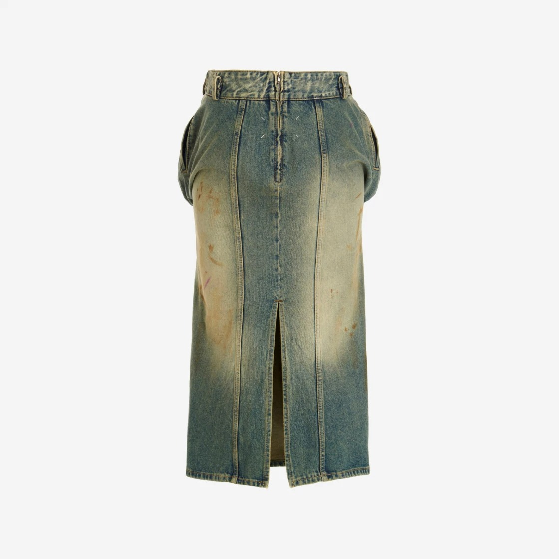 Maison Margiela Denim Gathered Skirt Dirty Wash
