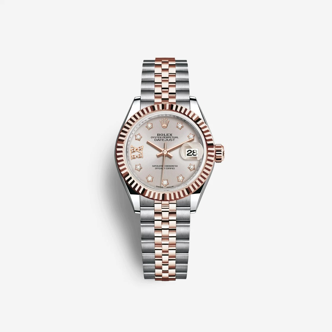 Rolex Lady-Datejust 28 Sundust Diamond-Set 279171 (Fluted/Jubilee)
