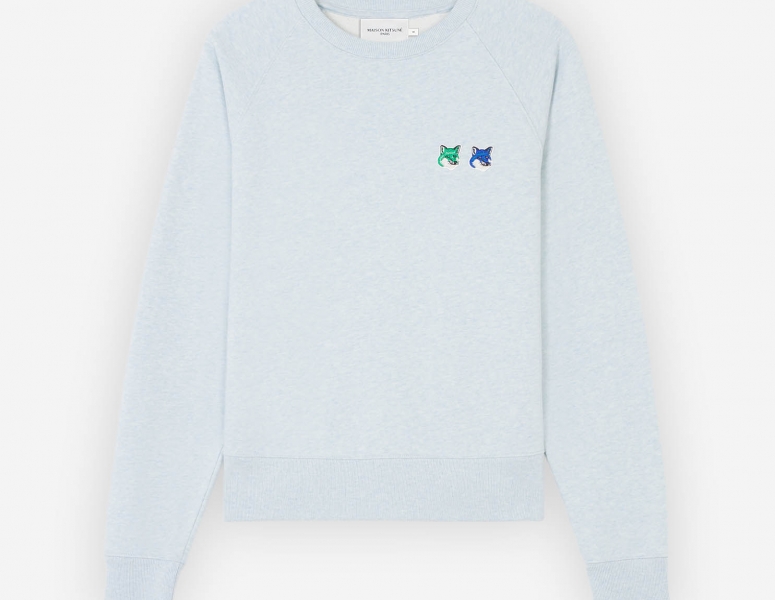 DOUBLE MONOCHROME FOX HEAD ADJUSTED SWEATSHIRT 