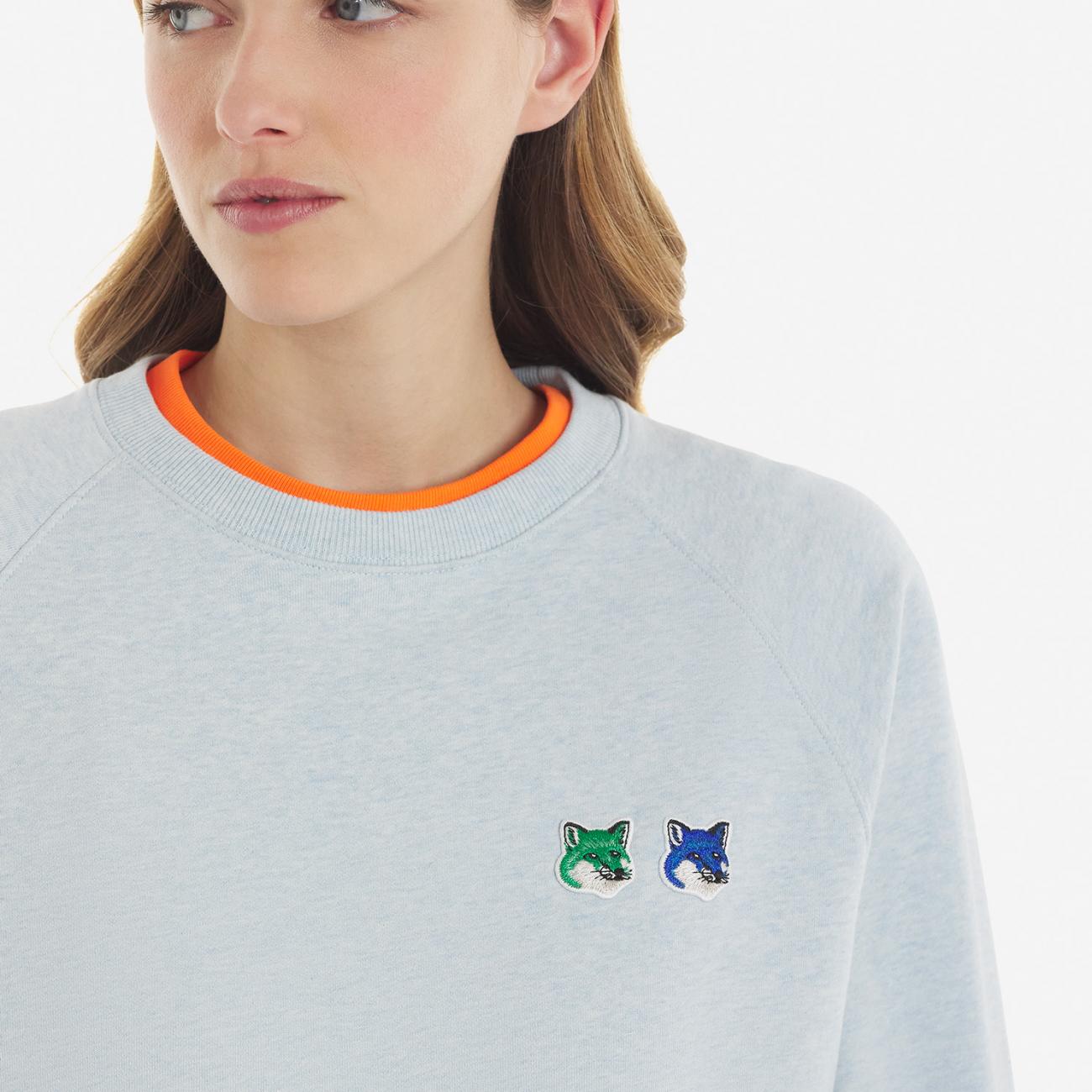 DOUBLE MONOCHROME FOX HEAD ADJUSTED SWEATSHIRT 