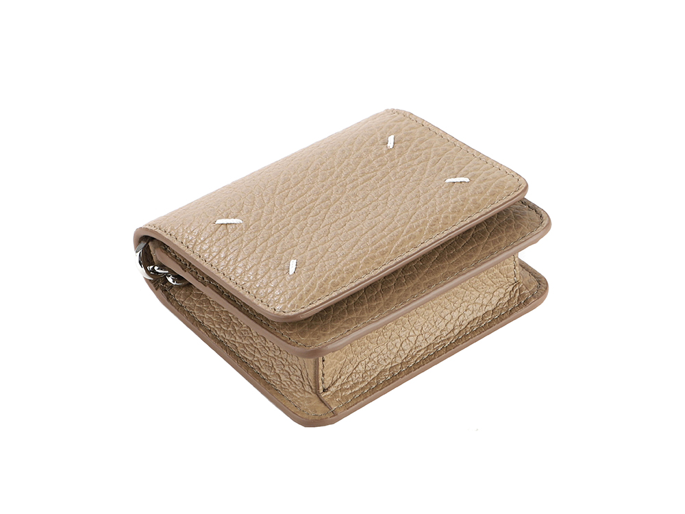Maison Margiela Four Stitches Chain Wallet Tan