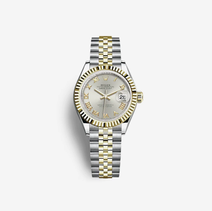 Rolex Lady-Datejust 28 Silver Roman 279173 (Fluted/Jubilee)