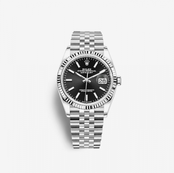 Rolex Datejust 36 Bright Black 126234 (Fluted/Jubilee)