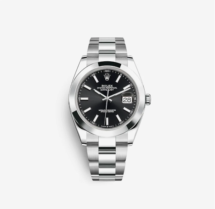 Rolex Datejust 41 Bright Black 126300 (Smooth/Oyster)