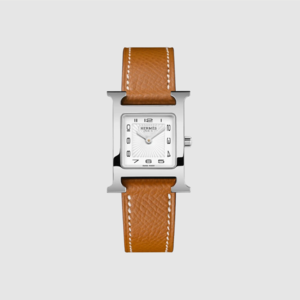 Hermes Heure H Watch Small Gold Epsom Strap & Steel