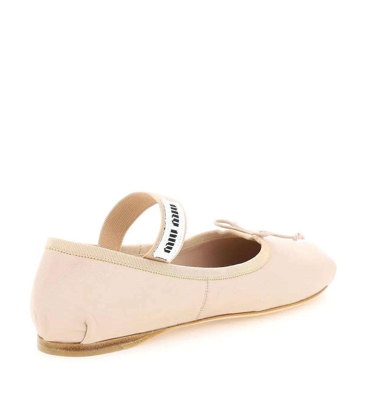 Miu Miu Leather Ballerinas Water Lily