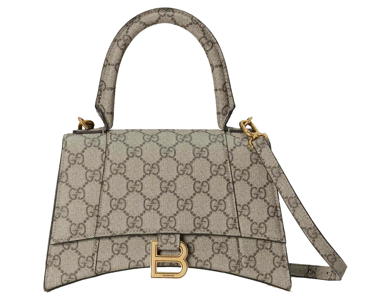 Gucci x Balenciaga The Hacker Project Small Hourglass Bag Beige Ebony