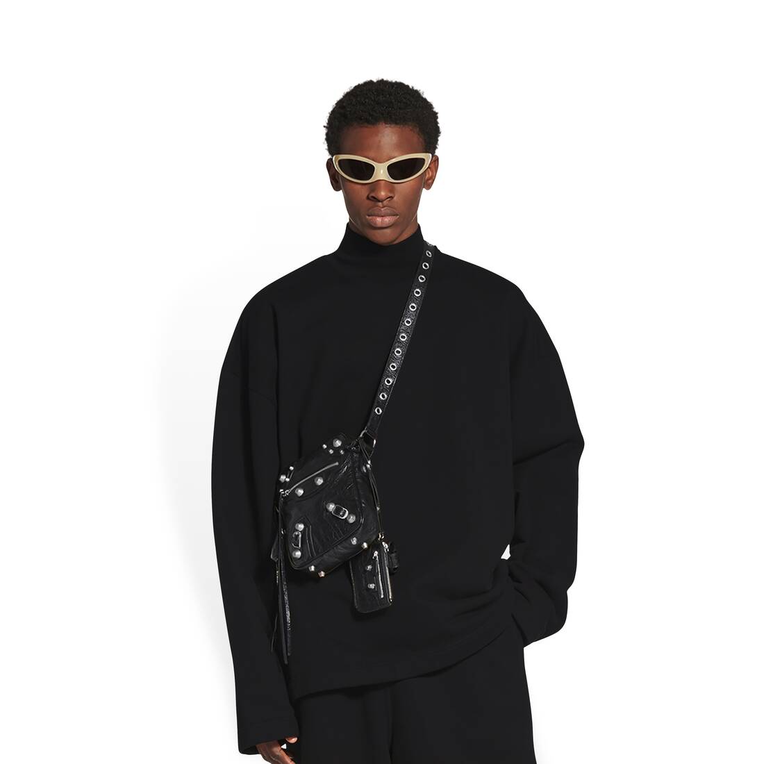 LE CAGOLE MEN Crossbody Bag for Men in Black