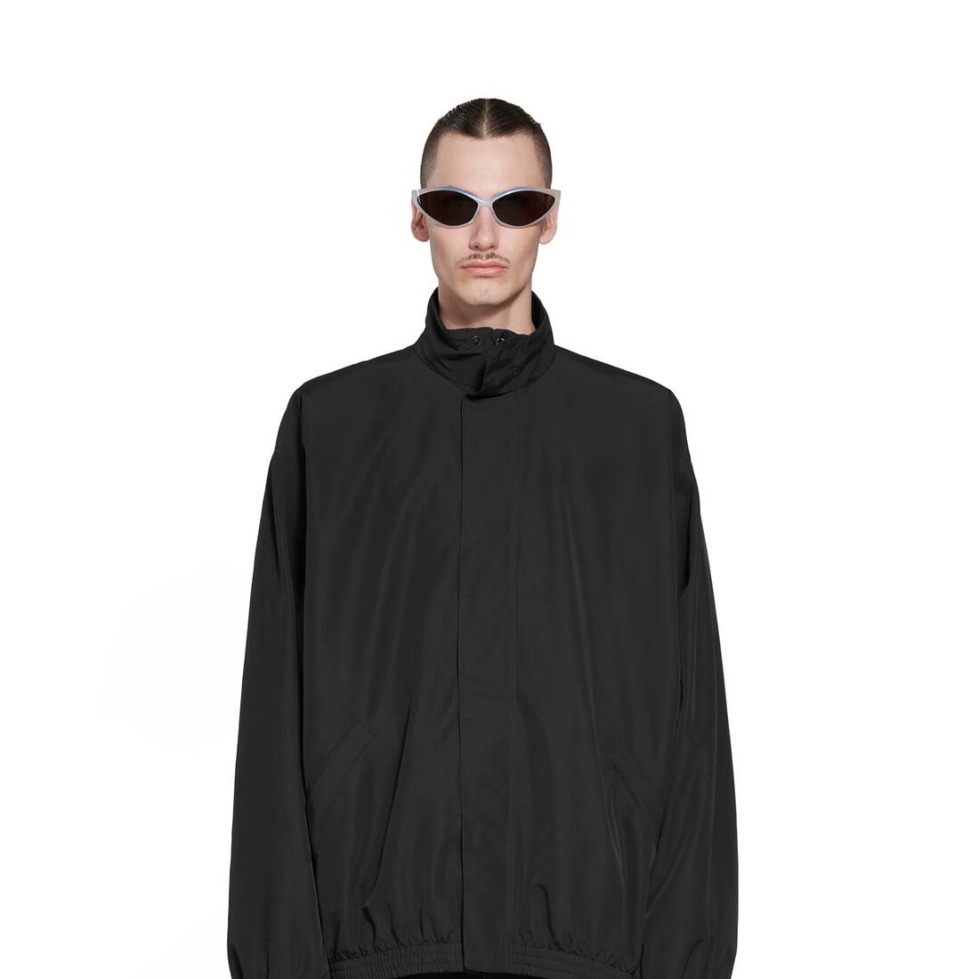  MINIMAL TRACKSUIT JACKET IN BLACK