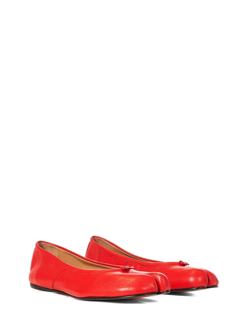 (W) Maison Margiela Tabi Ballerina Shoes Red