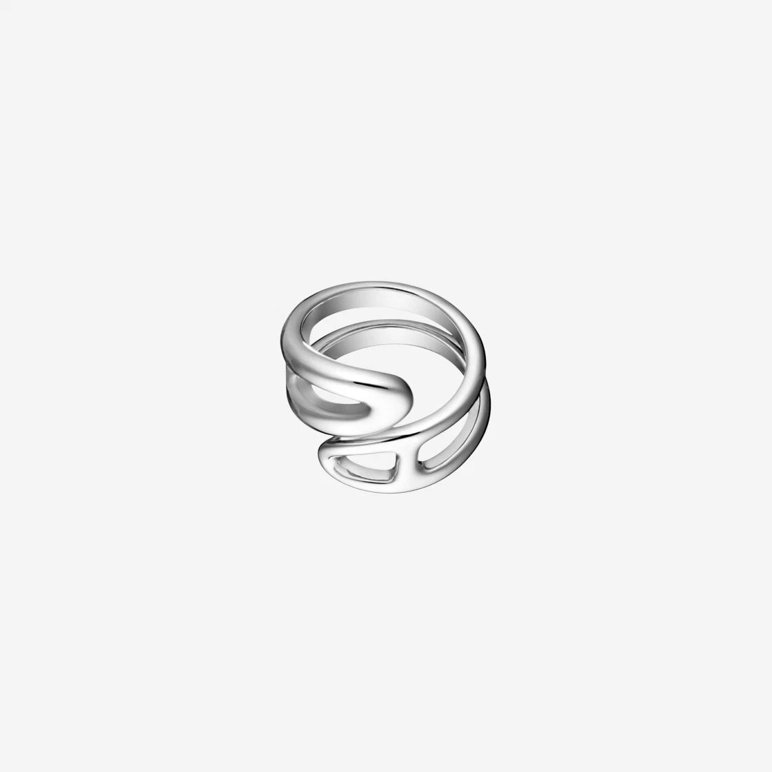 Small Chaine D'Ancre Twist Ring Sterling Silver