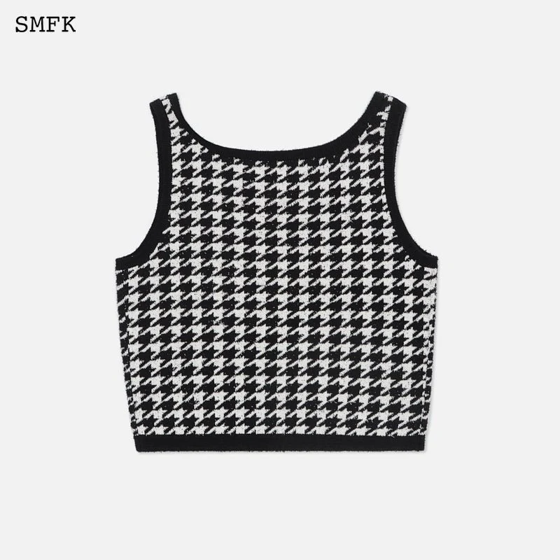 BLACK BIRD CHECK KNITTED UNDERSHIRT BLACK BIRD CHECK