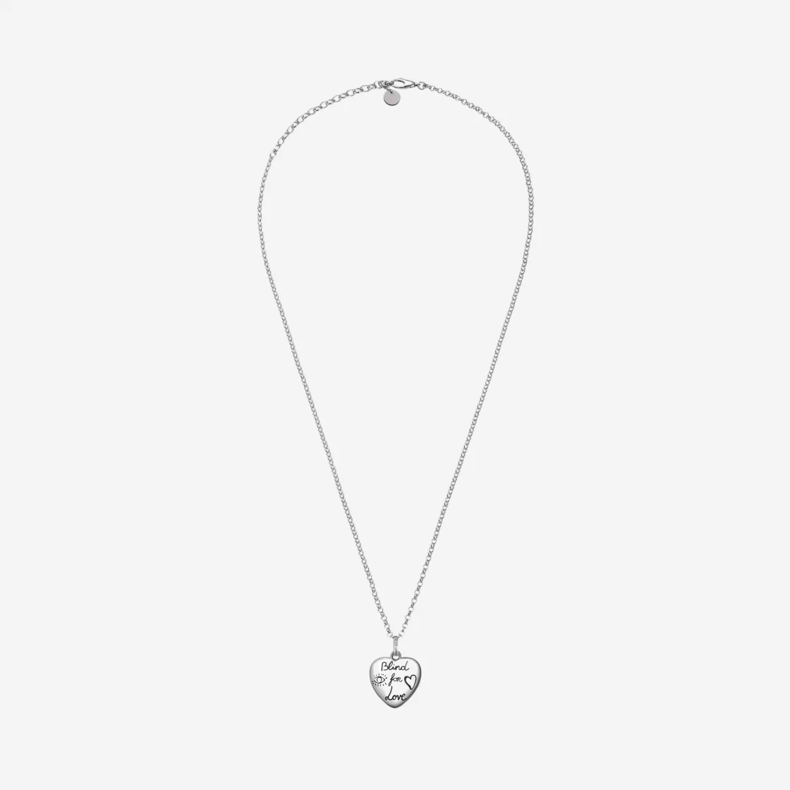 Gucci Blind for Love Necklace Silver