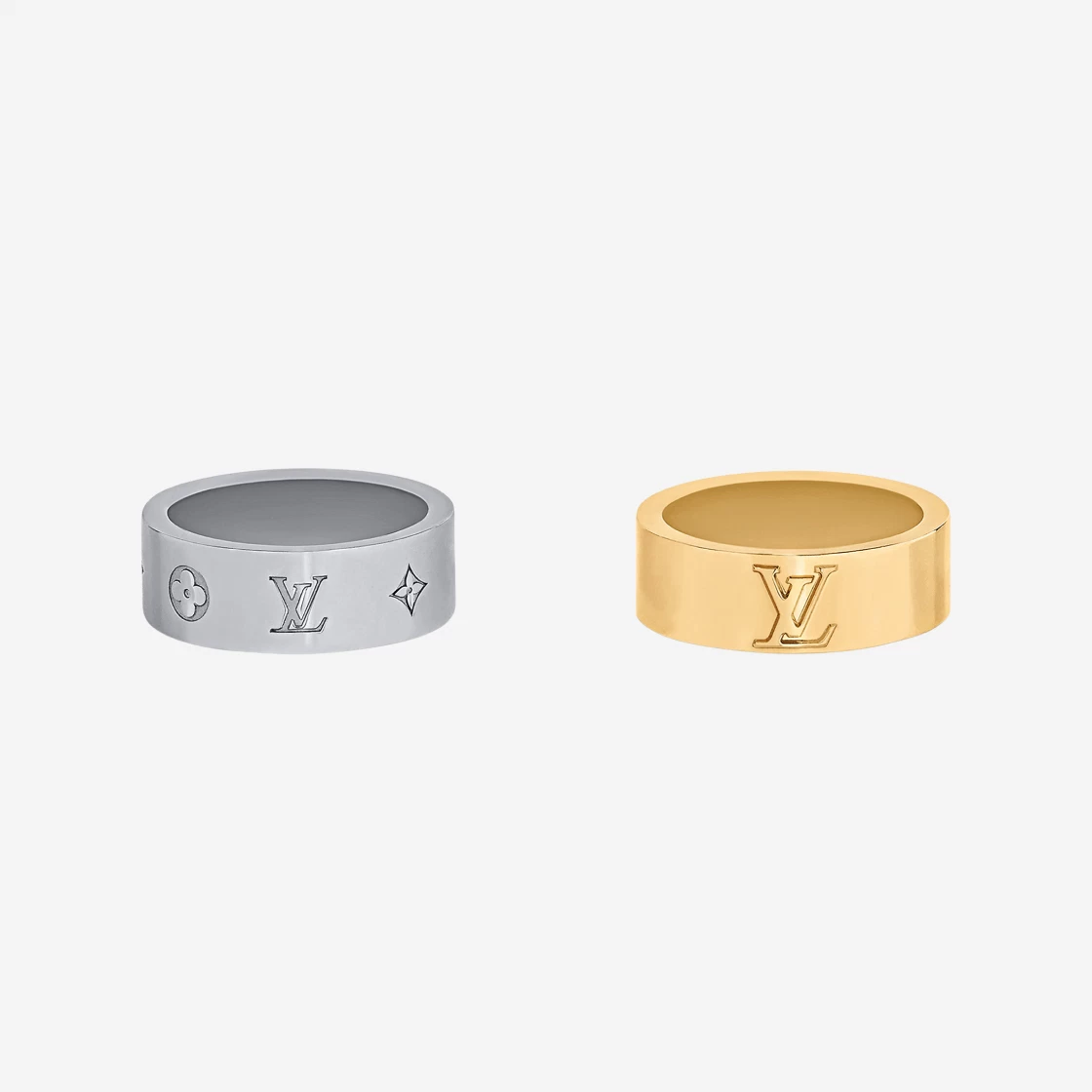 Louis Vuitton Instinct Rings Gold & Silver (Set of 2)