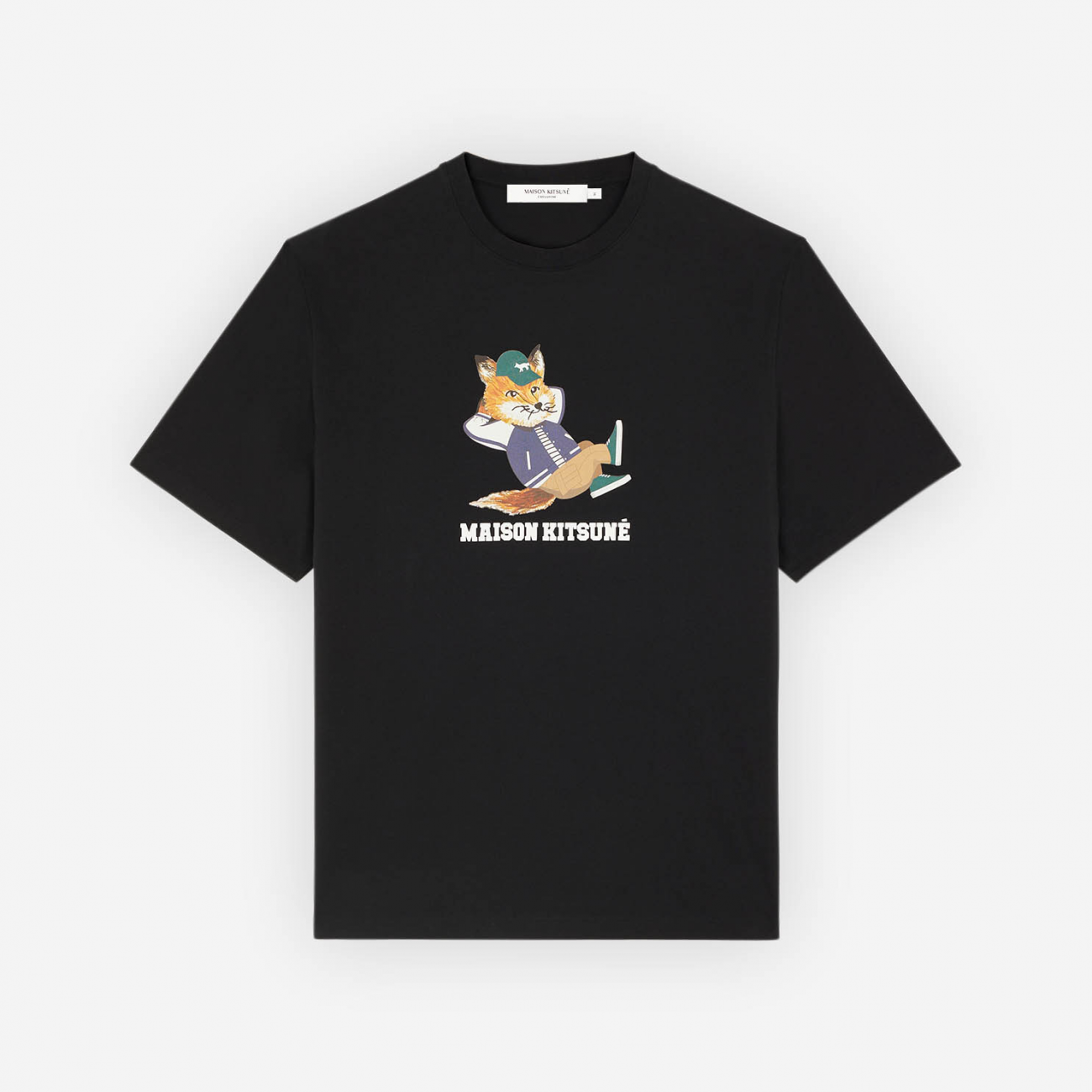 DRESSED FOX EASY TEE-SHIRT IN BLACK