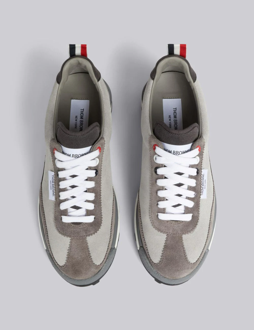 LIGHT GREY KID SUEDE TECH RUNNER