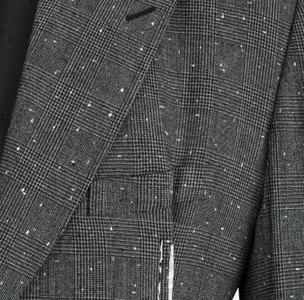 Checked wool blazer jacket