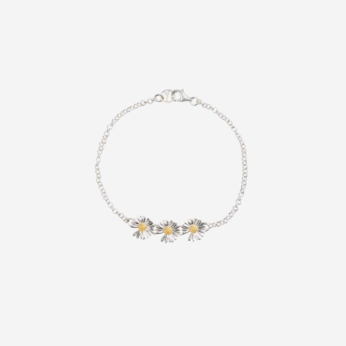 Peaceminusone Daisy Bracelet  Silver