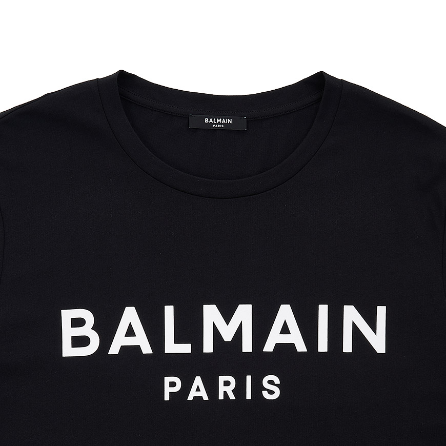 T-shirt en coton imprimé logo Balmain Paris 
