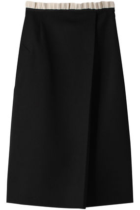 Signature Stitch Wool Pencil Skirt 