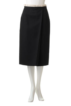 Signature Stitch Wool Pencil Skirt 