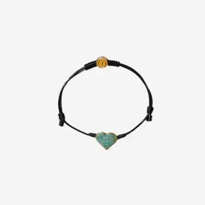 Peaceminusone Heart String Bracelet Mint