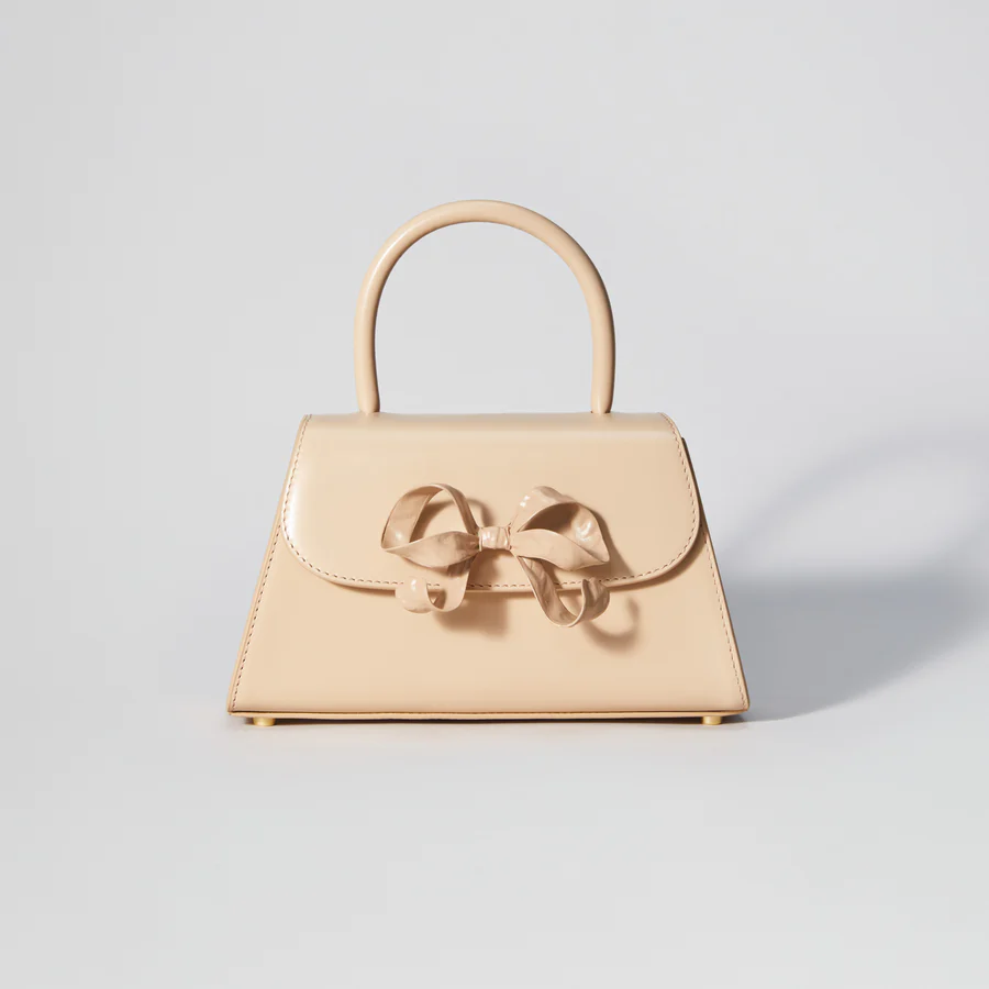 The Bow Mini in Beige with Enamel