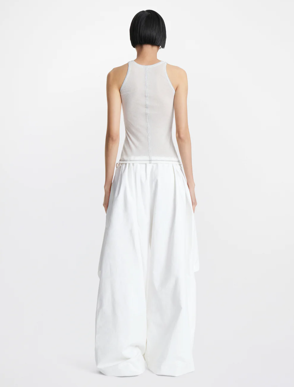 TRIPLE STITCH TANK IN IVORY