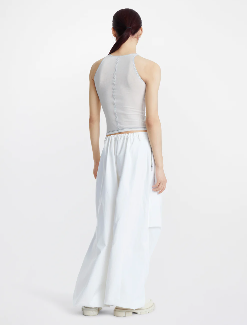 TRIPLE STITCH TANK IN IVORY