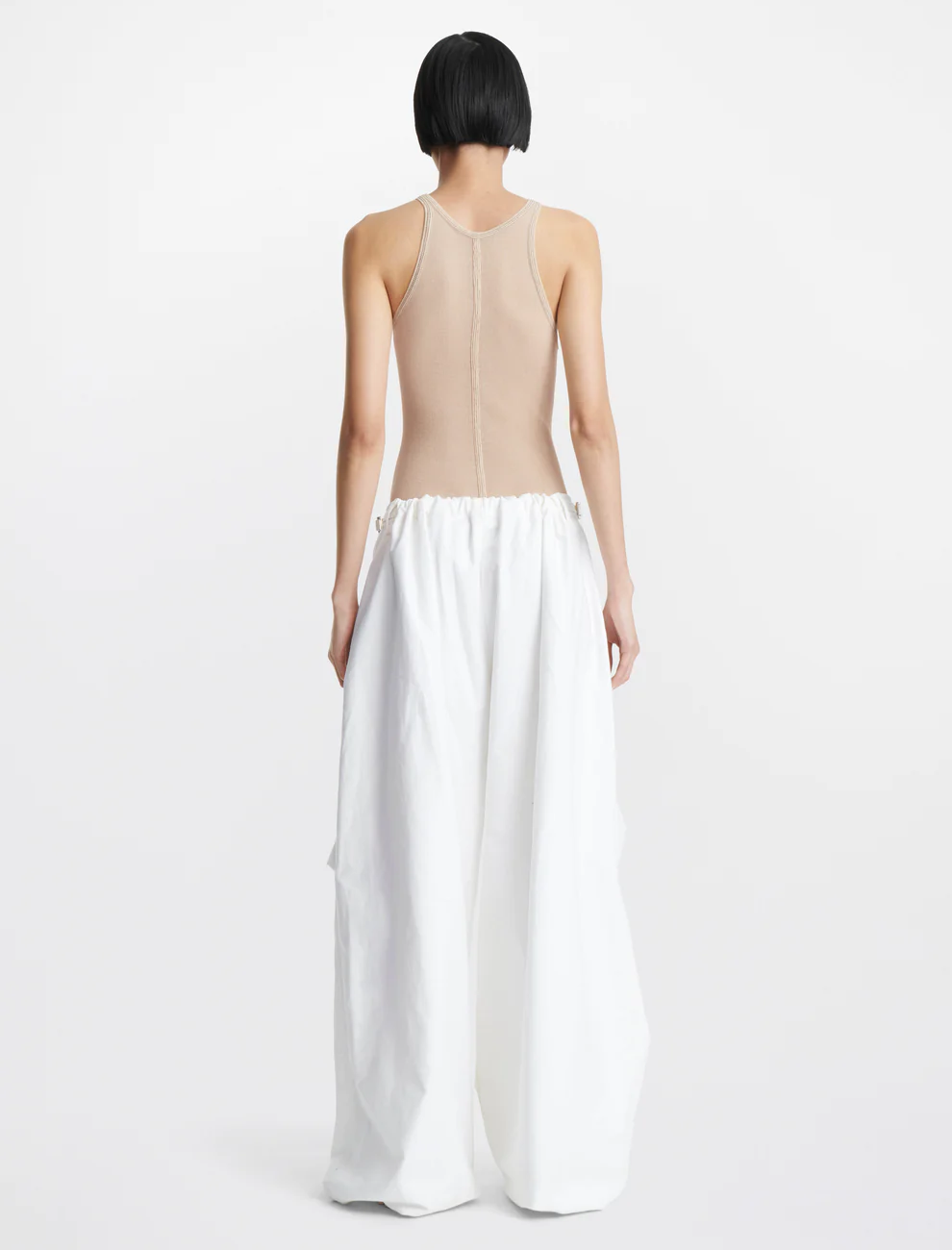 TRIPLE STITCH TANK IN BEIGE