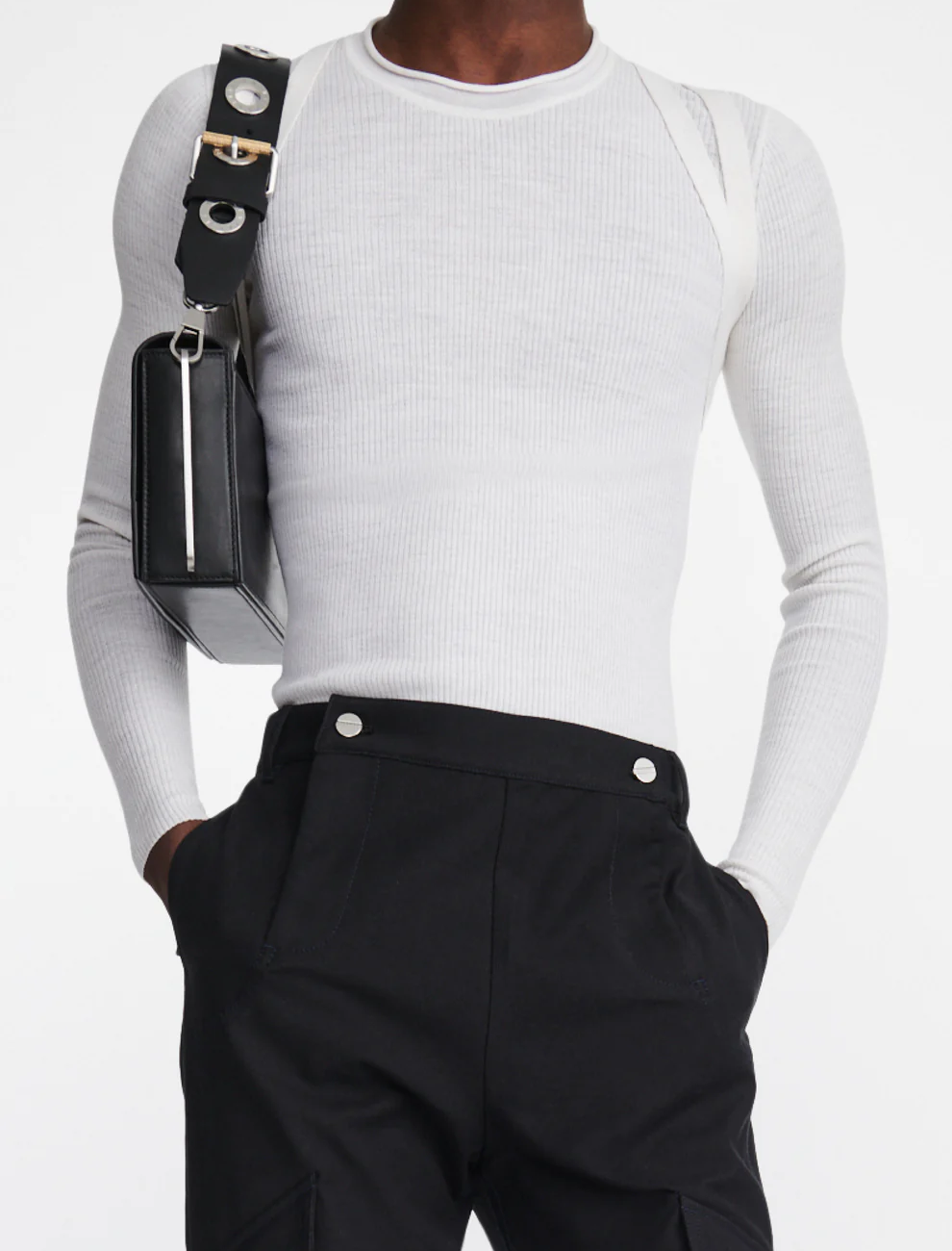 SUSPENDED HARNESS LS IN WHITE