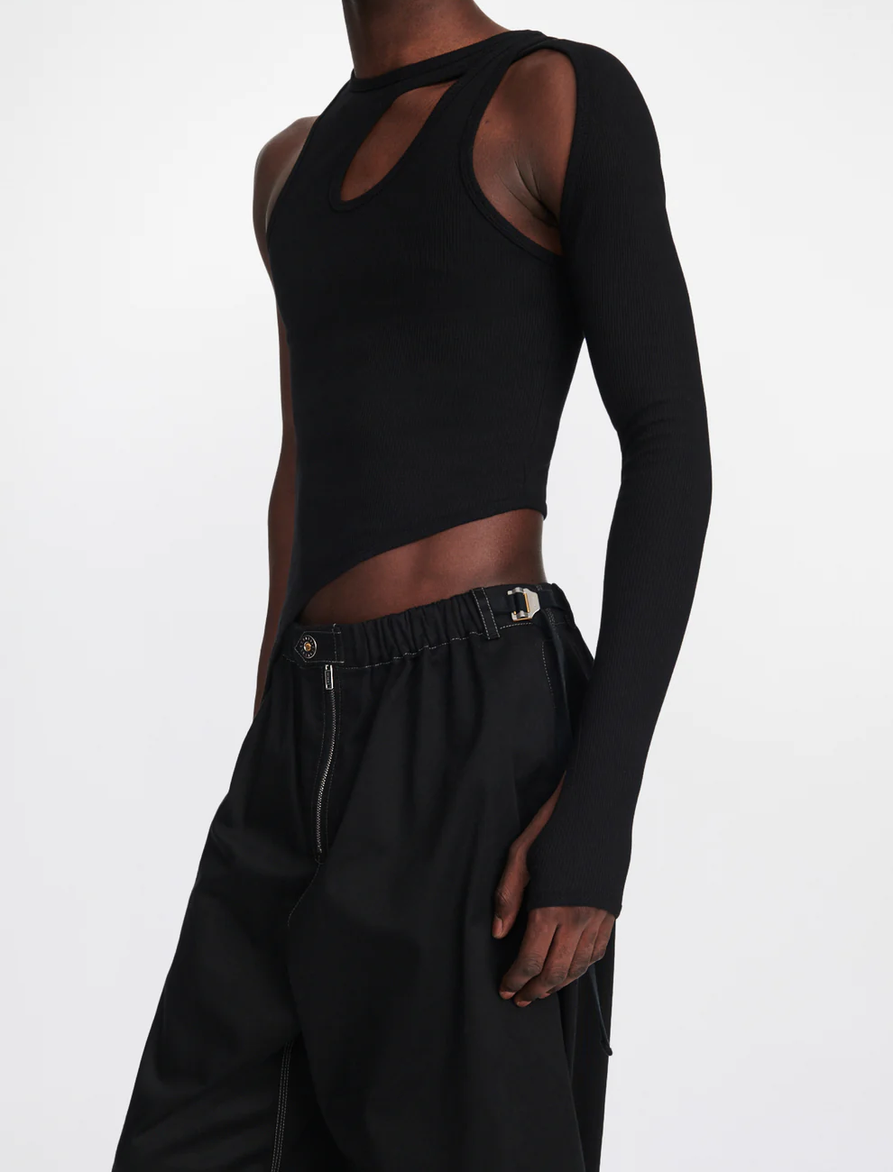 BONE MARLE LS TOP IN BLACK