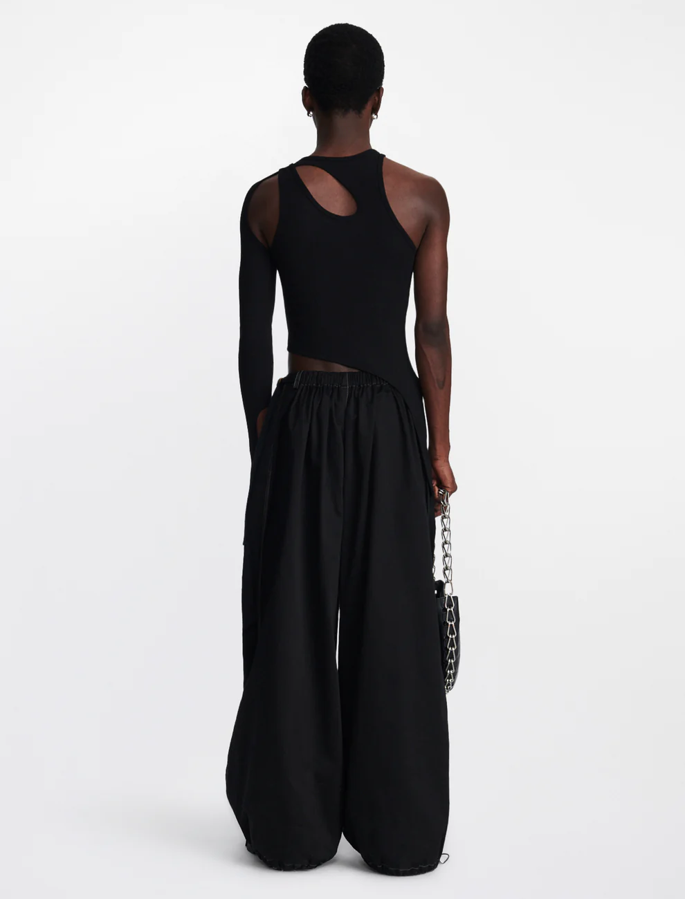 BONE MARLE LS TOP IN BLACK