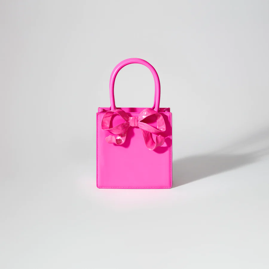 Pink Bow Mini Tote Bag