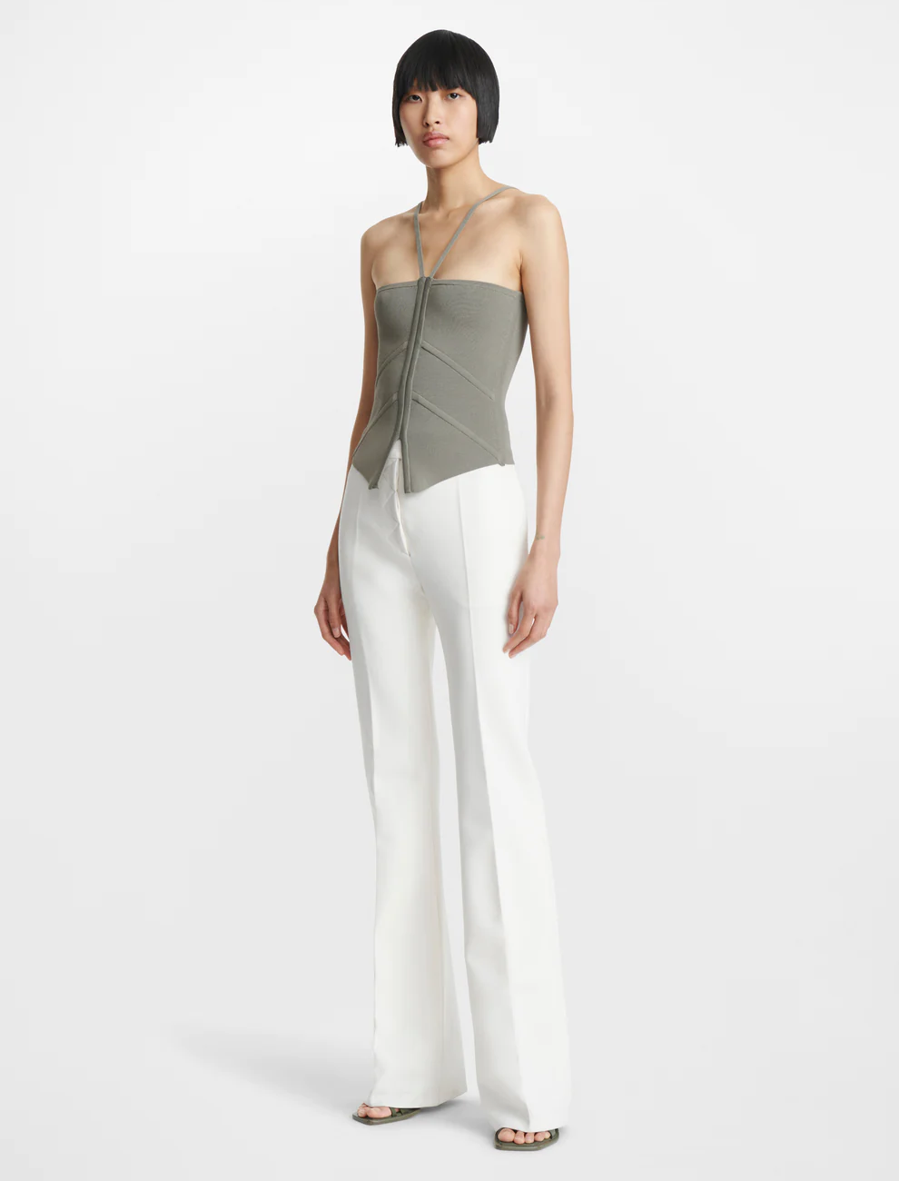 MODULAR DARTING CORSET IN SLATE