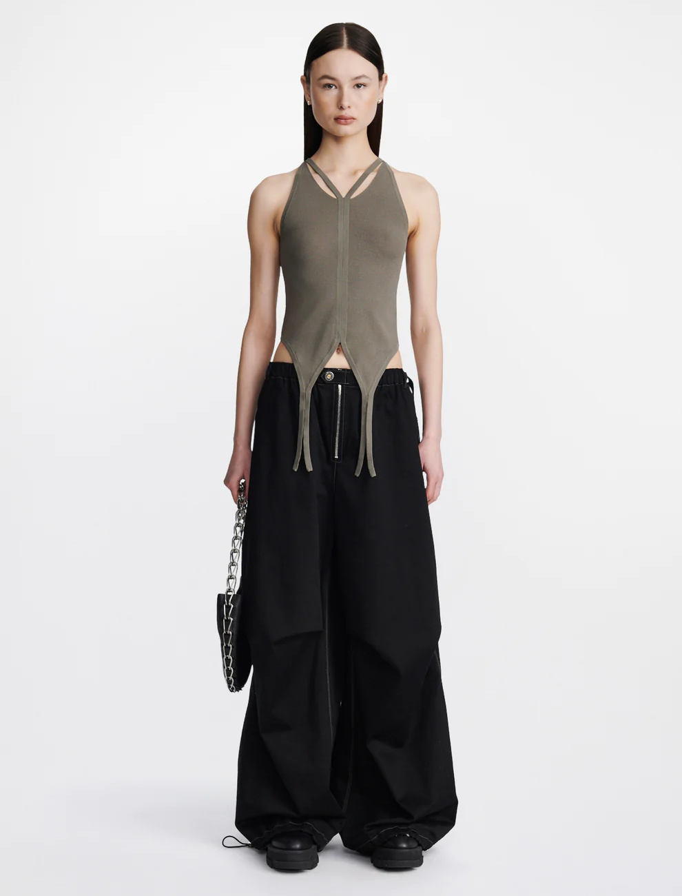 MORPH KNIT TANK IN SLATE