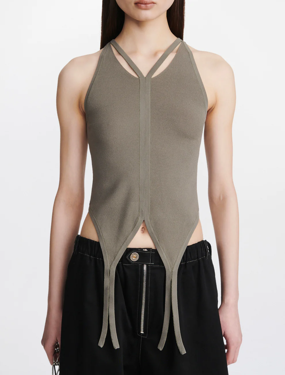 MORPH KNIT TANK IN SLATE