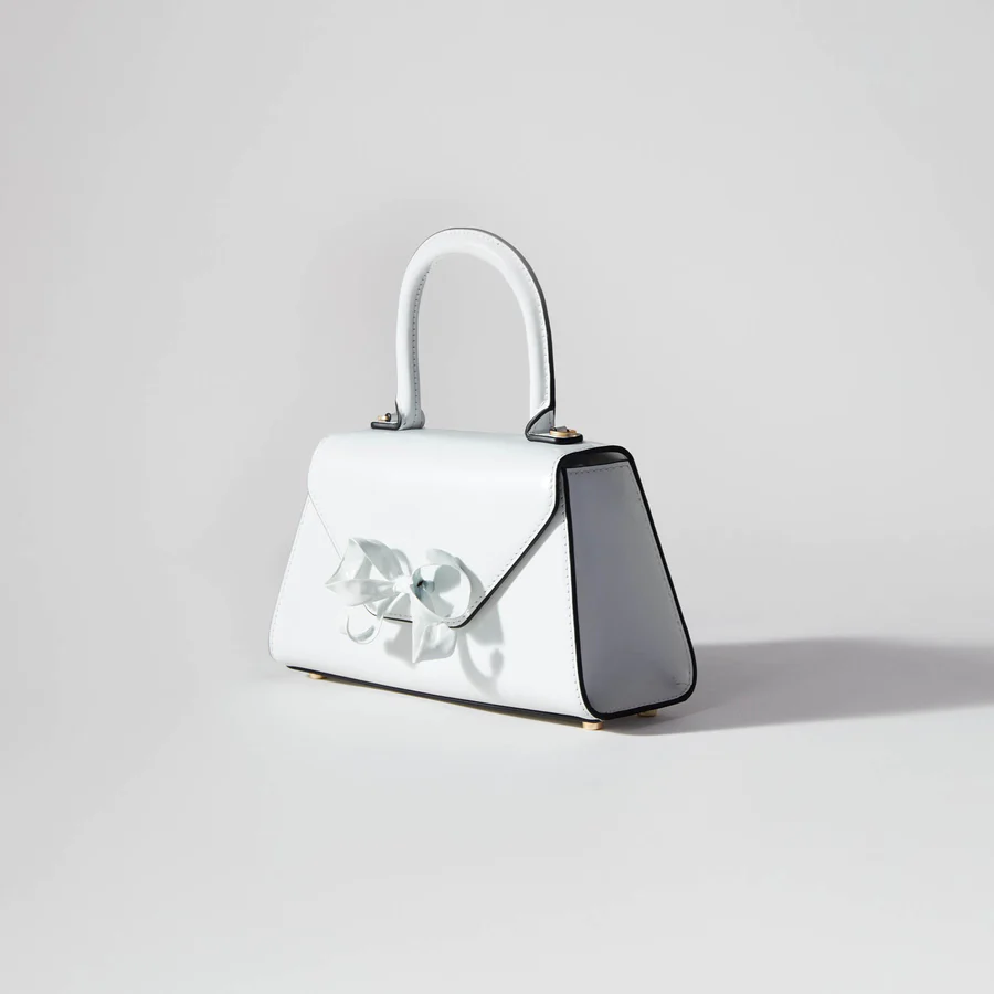 White Bow Mini Envelope Bag