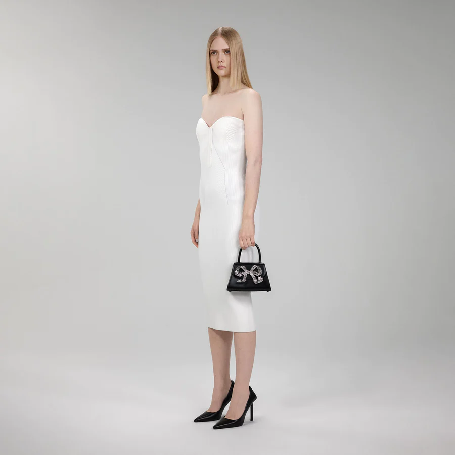 The Bow Mini in Black with Diamanté