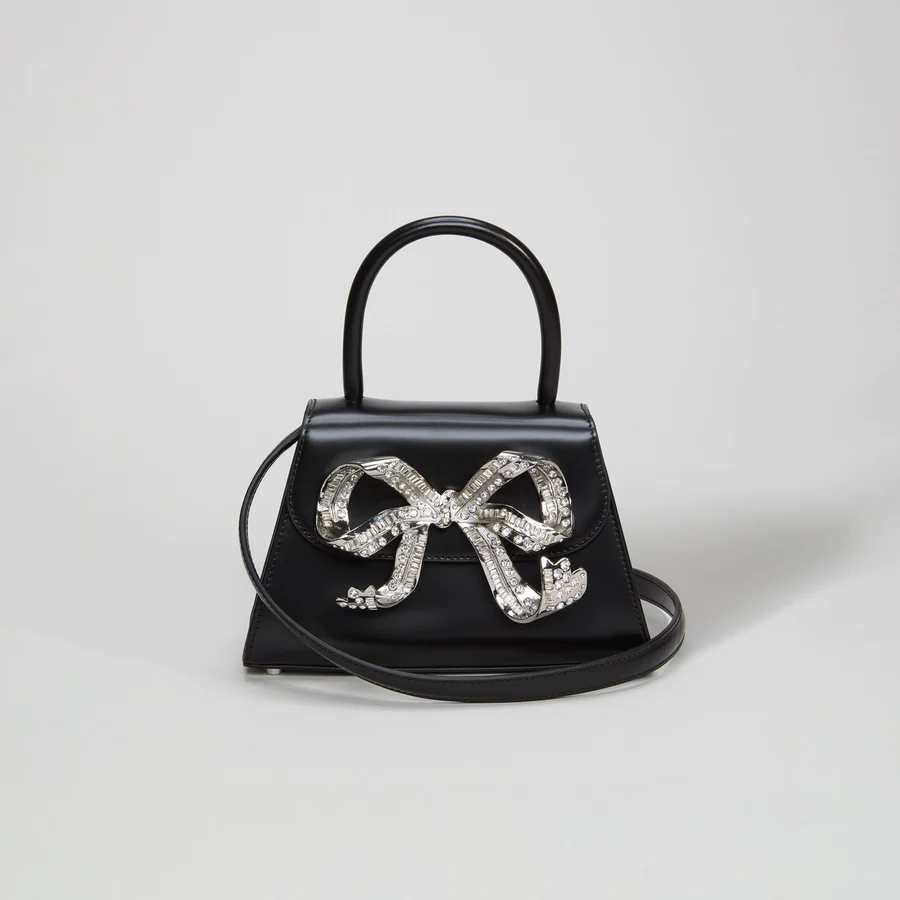 The Bow Mini in Black with Diamanté