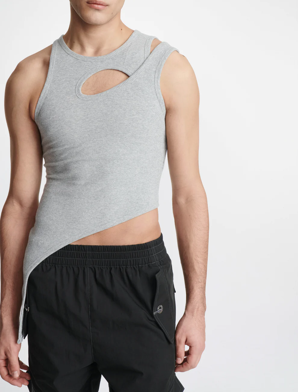 BONE MARLE TANK IN GRAY